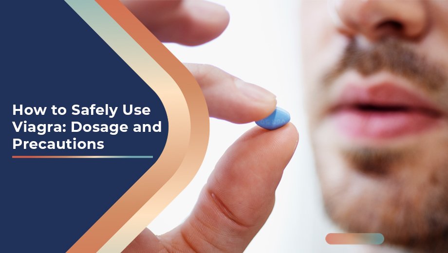 How to Safely Use Viagra: Dosage and Precautions 1 Close-up of a hand holding a small blue Viagra pill near a person's face